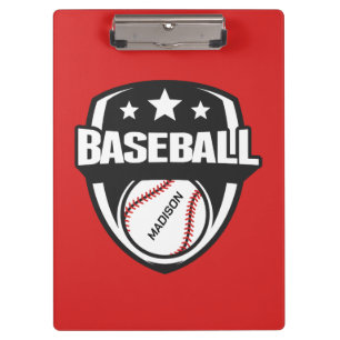 Custom Name & Colour Baseball Clipboard