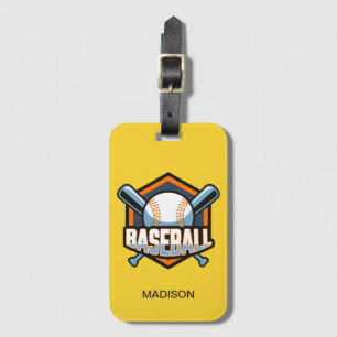 Custom Name & Colour Baseball Luggage Tag