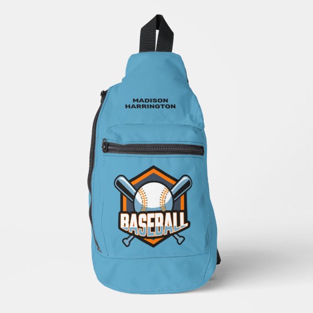 Custom Name & Colour Baseball Sling Bag (Front)