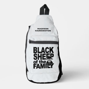 Custom name & colour "Black Sheep" Sling Bag