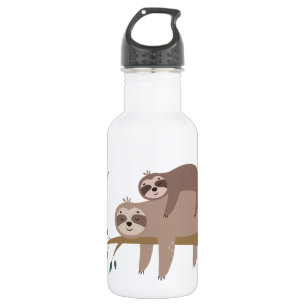 Custom Name & Colour Cute Sloth 532 Ml Water Bottle
