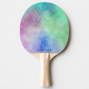 Custom name Colour Explosion Ping Pong Paddle