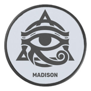 Custom Name & Colour Eye of Horus Hockey Puck