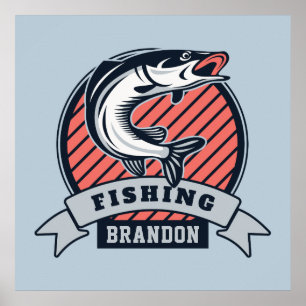 Custom name & colour Fisher poster