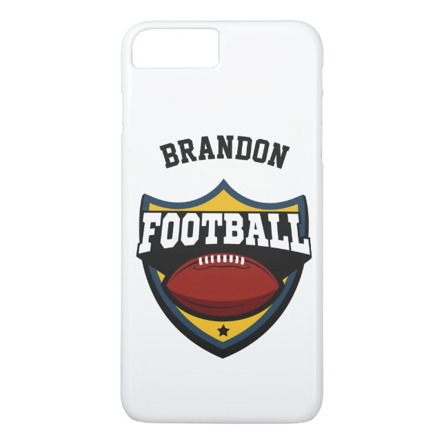 Custom name & colour Football Logo phone cases (Back)
