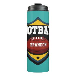 Custom name & colour Football Logo tumbler