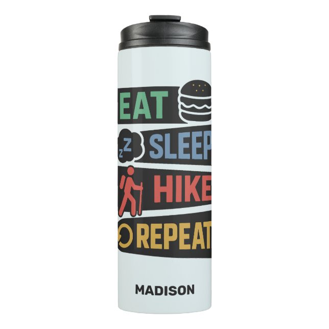 Custom Name & Colour Hiking Thermal Tumbler (Front)
