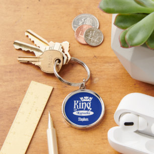Custom Name & Colour King of Karaoke Key Ring