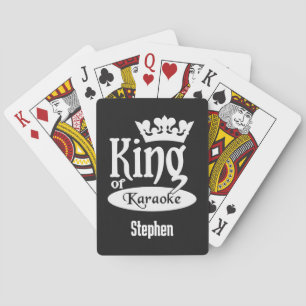 Custom Name & Colour King of Karaoke Playing Cards