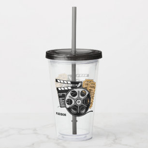 Custom Name & Colour Movie Acrylic Tumbler