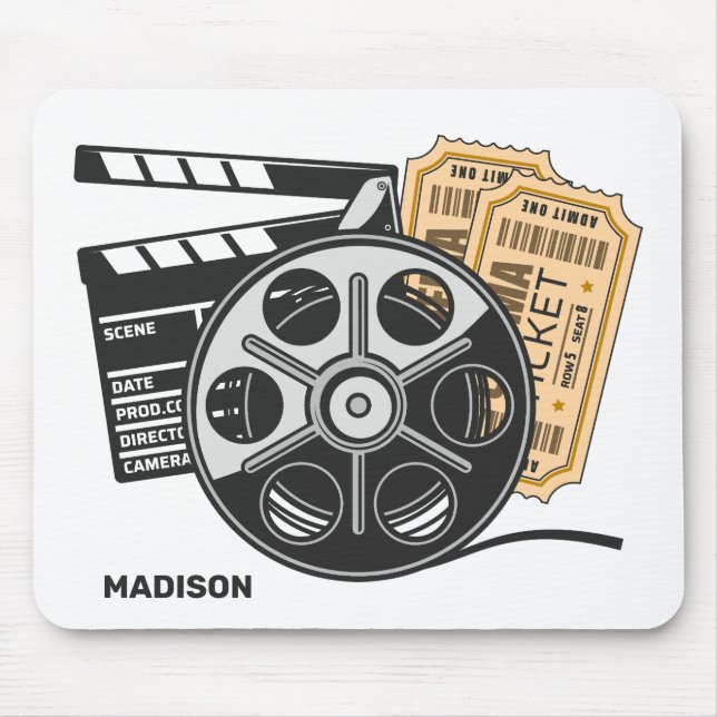 Custom Name & Colour Movie Mouse Pad (Front)