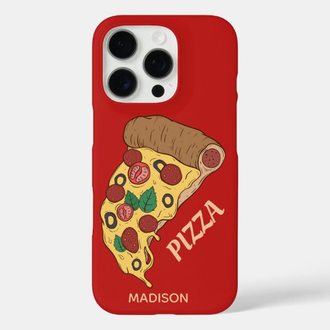 Custom name & colour Pizza Slice phone cases (Back)