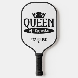 Custom Name & Colour Queen of Karaoke Pickleball Paddle