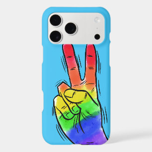 Custom name & colour Rainbow Peace phone cases