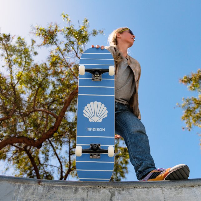 Custom Name & Colour Seashell Skateboard (Outdoor 1)
