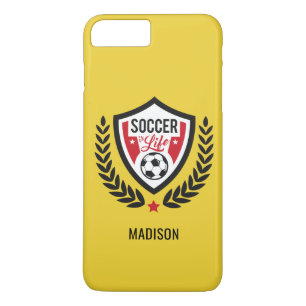 Custom name & colour Soccer Logo phone cases