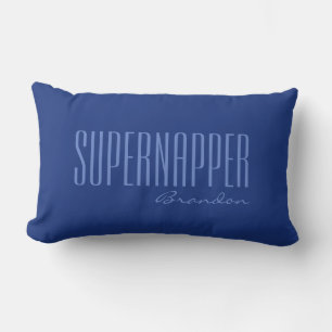 Custom name & colour SUPERNAPPER throw pillows