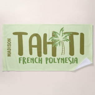 Custom Name & Colour Tahiti Beach Towel