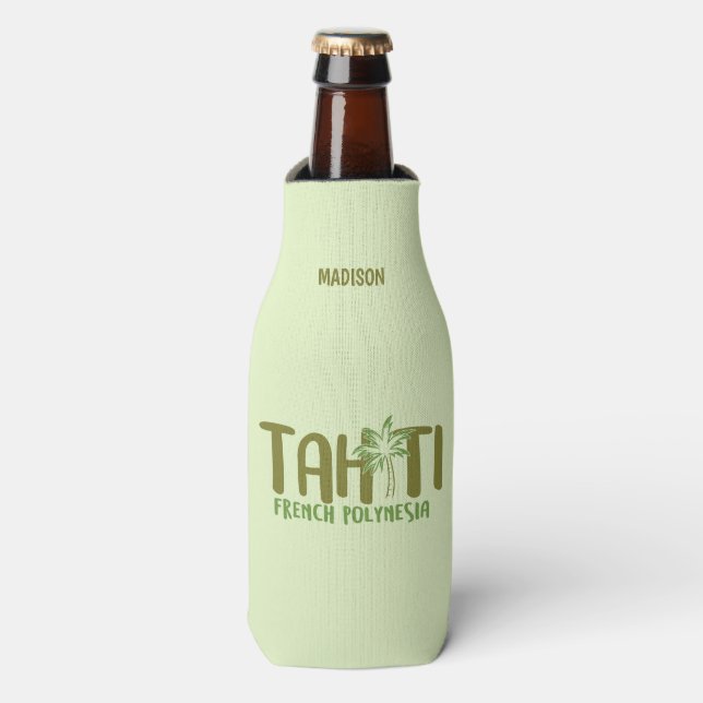 Custom Name & Colour Tahiti Bottle Cooler (Bottle Front)