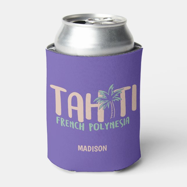 Custom Name & Colour Tahiti Can Cooler (Can Front)