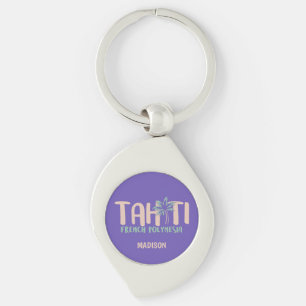 Custom Name & Colour Tahiti Key Ring