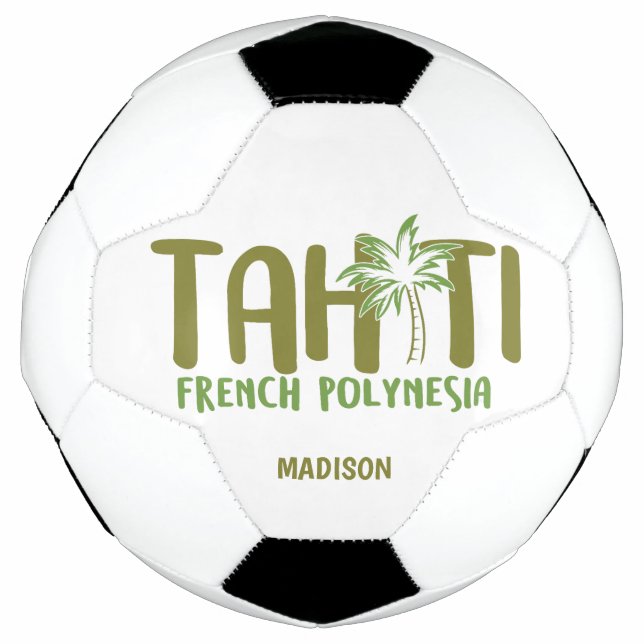 Custom Name & Colour Tahiti Soccer Ball (Front)