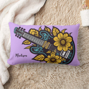 Custom Name & Colour Ukulele Lumbar Cushion