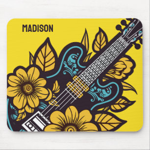 Custom Name & Colour Ukulele Mouse Pad