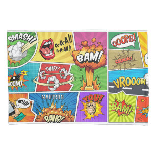 Custom Name Comics Pillowcase