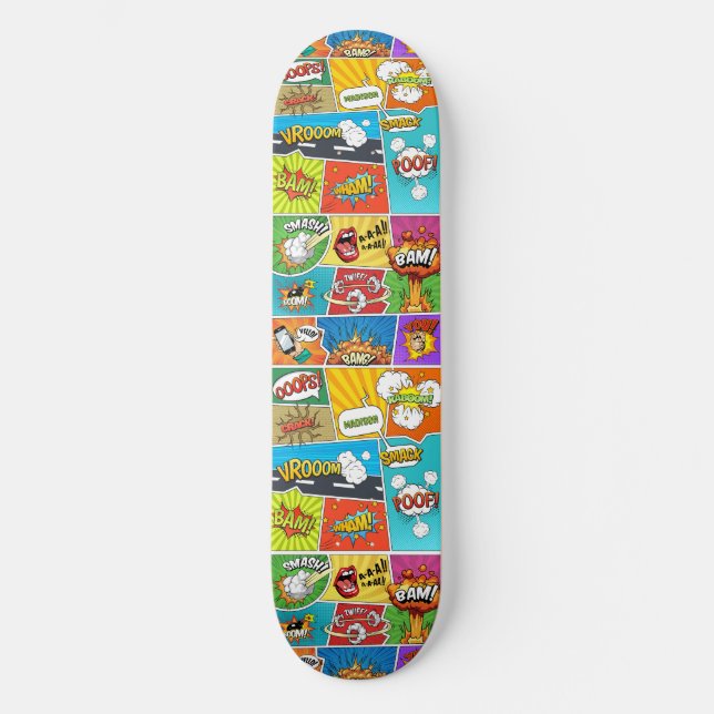 Custom Name Comics Skateboard (Front)