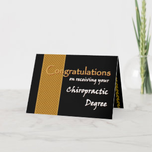 CUSTOM NAME Congratulations - Chiropractic Degree Card