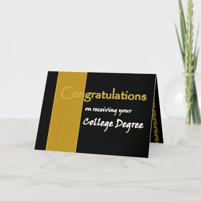 CUSTOM NAME Congratulations - College Graduate Card (Front)
