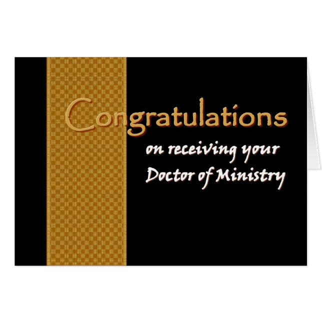 CUSTOM NAME Congratulations - Doctor of Ministry (Front Horizontal)