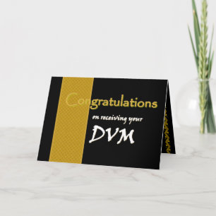 CUSTOM NAME Congratulations - DVM Card