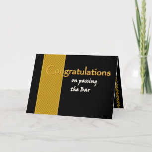 CUSTOM NAME Congratulations -Passing the Bar Card