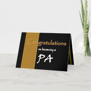 CUSTOM NAME Congratulations Physician's Assistant Card
