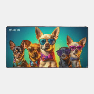 Custom Name Cool Dogs Desk Mat
