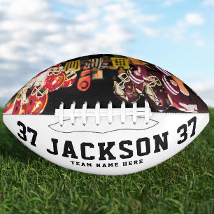 Custom Name Cool Modern Photo Team Number Football