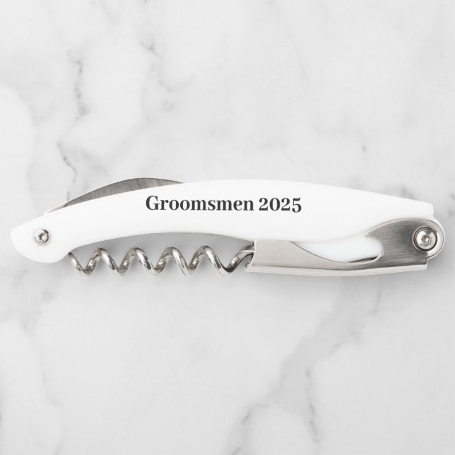 Custom name  corkscrew  or Groomsmen |  (Back)