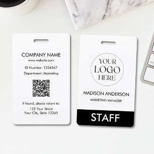 Custom Name Corporate Business Logo Employee ID Badge