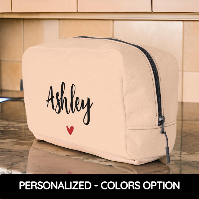 Custom Name Cosmetic Bag for Mum & Friends (custom wedding toiletry bag, unique bridal gift, trendy toiletry bag, monogrammed travel bag)