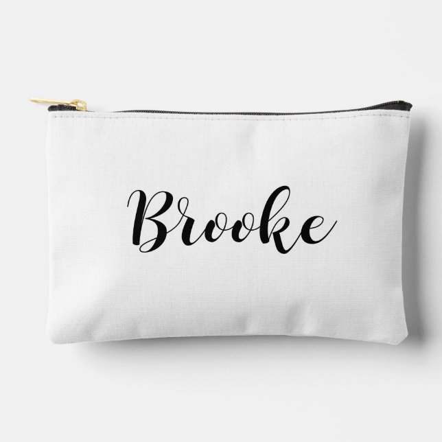 Custom Name Cosmetic Personalised Monogram Makeup Accessory Pouch (Front)