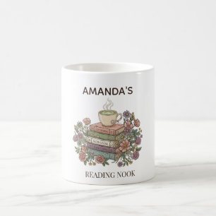 Custom Name Cosy Reading Nook Comfort Colours Coffee Mug
