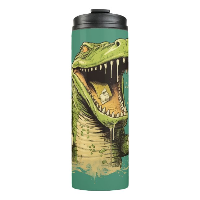 Custom Name Crocodile Thermal Tumbler (Front)