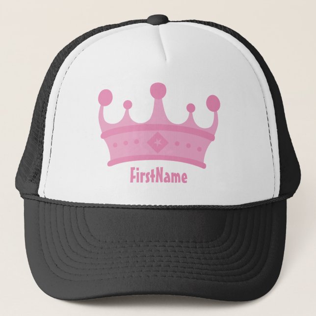 Custom Name Crown Trucker Hat (Front)