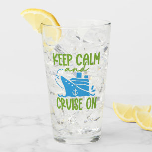 Custom Name Cruise Keep Calm Glass