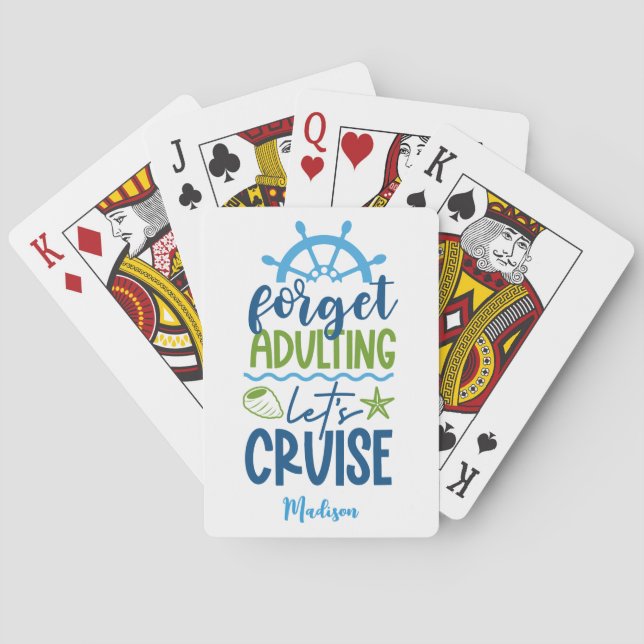 Custom Name Cruise Playing Cards (Back)