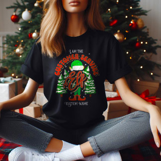 Custom name Customer service elf personalised T-Shirt