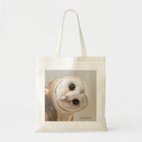 Custom Name Cute Barn Owl