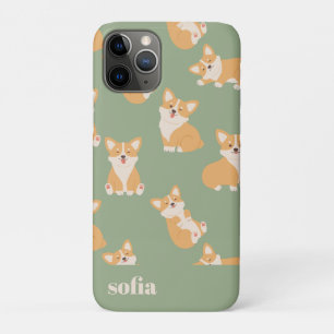 Custom Name Cute Corgi Pattern for Dog Lover Case-Mate iPhone Case